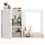 Armoire de rangement murale à miroir