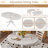Retro Extendable Dining Table Sets, Solid Wood Antique White For Home