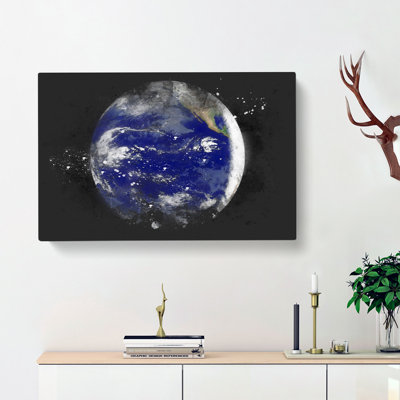 A Satellite Image Of Earth - Wrapped Canvas Painting