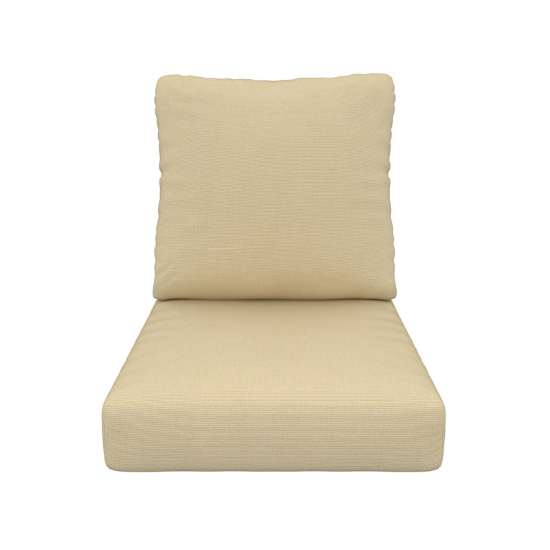 Deep Seating Outdoor Sunbrella® Seat/Back Cushion, Antique Beige Sunbrella® Canvas