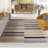 Kilim Flatweave Wool Cotton Abstract Rug in Ivory/Gray-92392012