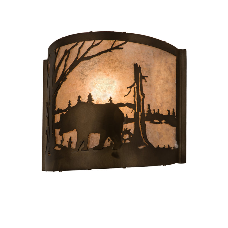 Rustic Lodge Flush Mounted Sconce