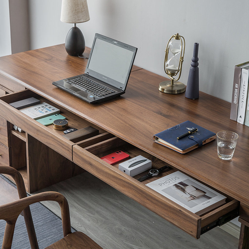 Bureau moderne de style minimaliste, H 29,53 po x l 78,74 po x P 27,56 po