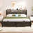 Storage Bed with Sliding Doors, LED Lights & USB Charging Station-1425455951-1425455950