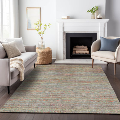 Machine Washable Indoor/Outdoor Oden ACN2148 Striped Rug