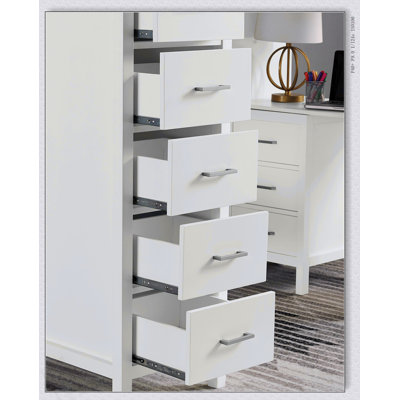 Lit mezzanine simple transitionnel avec huit tiroirs, trois grandes tablettes attachées et une structure en bois