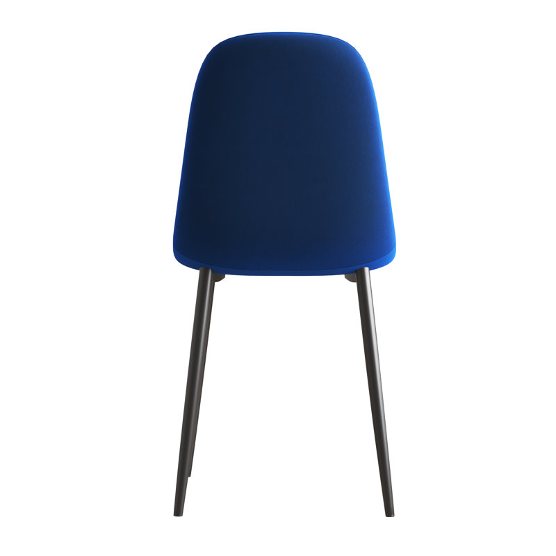 Chaise d'appoint en velours saphir, Bleu, 4