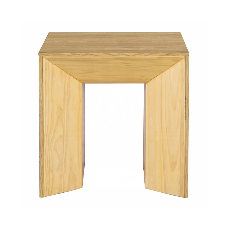 Table de bout en bois avec plateau épais en chêne naturel