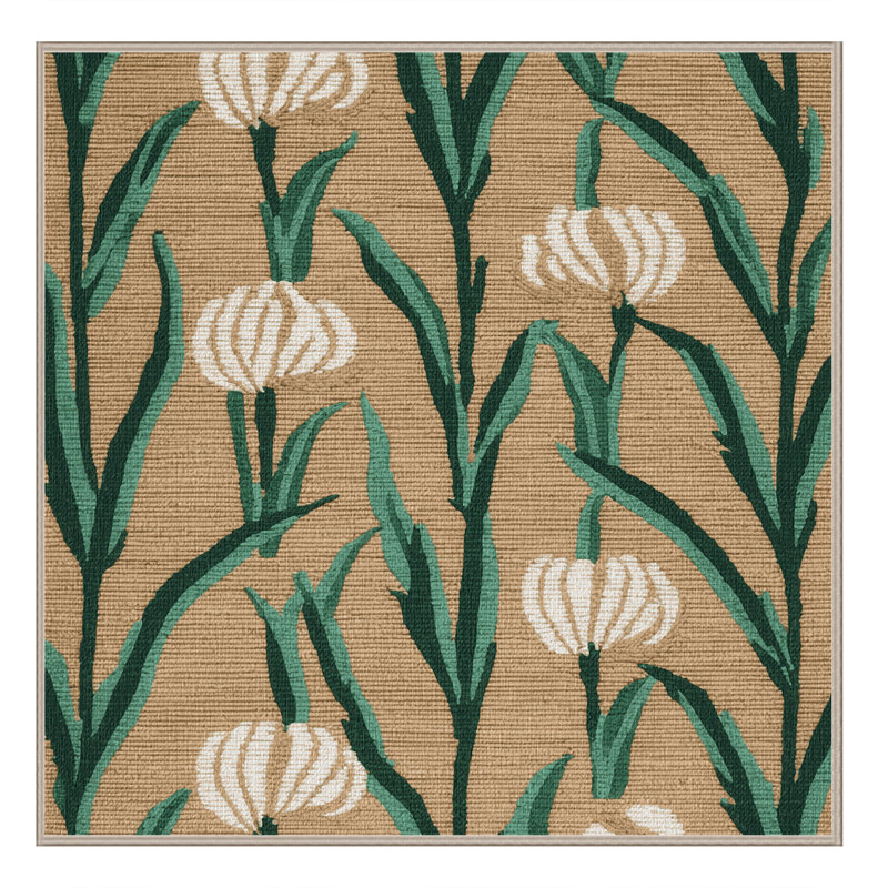  Tapis lavable avec légumes à l'ail sauvage, Carré 7 pi