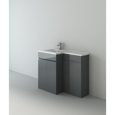 Neptune Freestanding Combined Vanity Unit with Integrated Basin