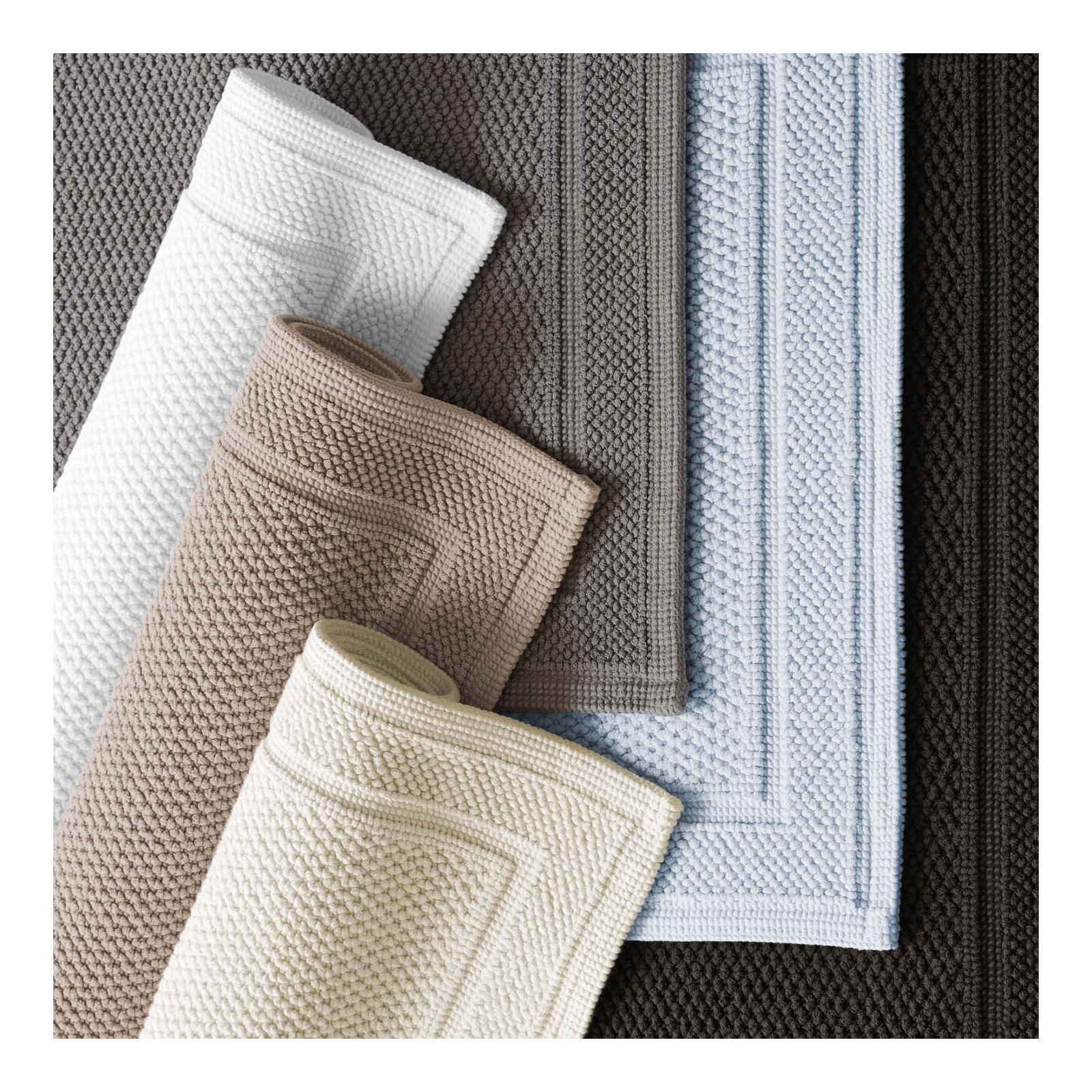 Tanglewood Cotton Non-Slip Bath Rug, Chalk