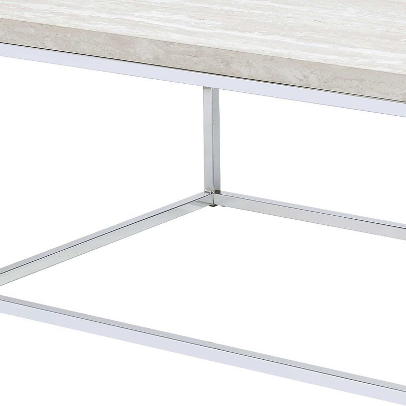 Table basse noire sur noir, Blanc, Argent métallique