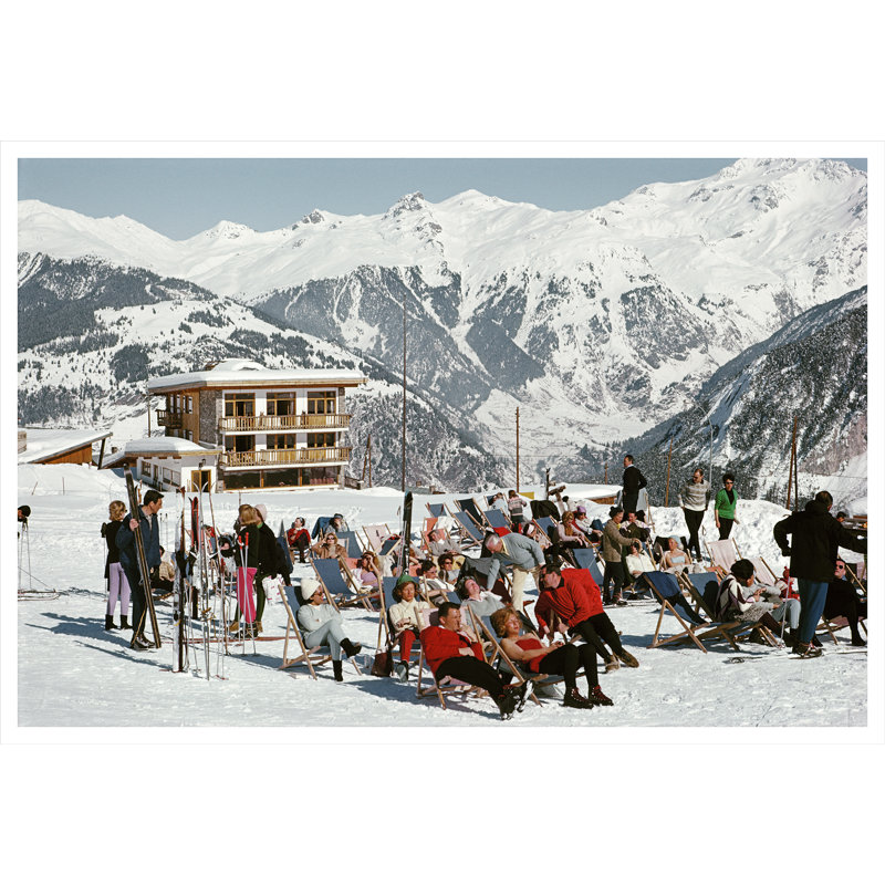 Courchevel Print by Slim Aarons, 32.5" H x 48.5" W x 0.1" D, Unframed