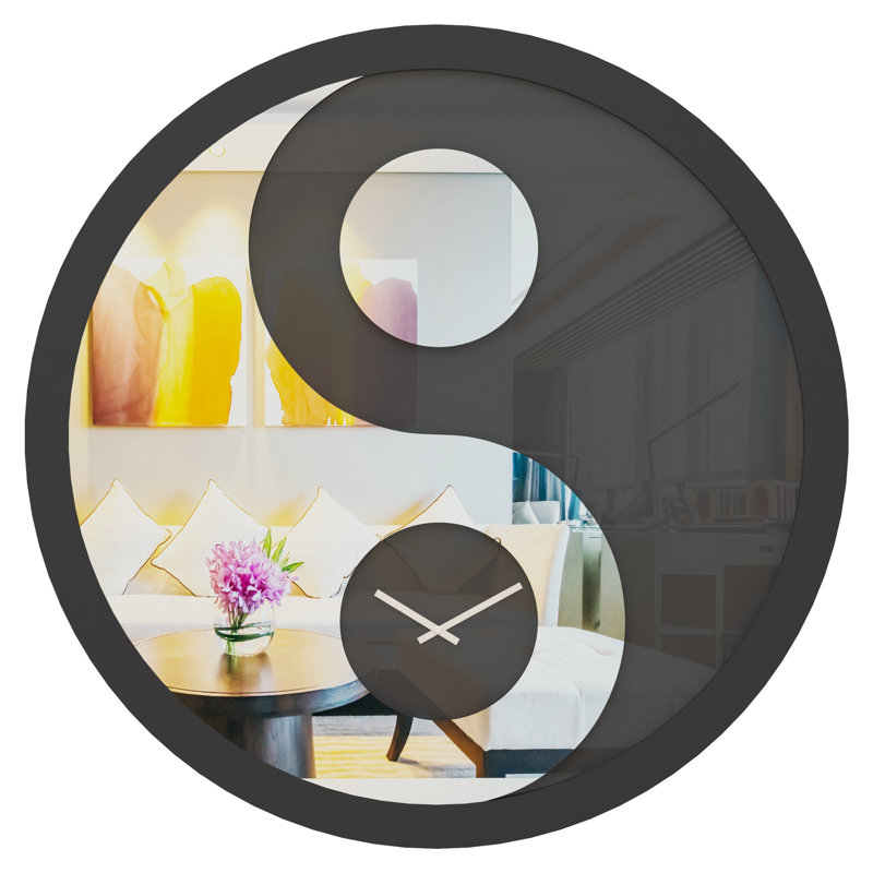 Ahking Wood Wall Clock, Grey