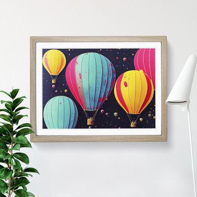 Hot Air Balloons Splashed Vol.2 Abstract - Single Picture Frame Print