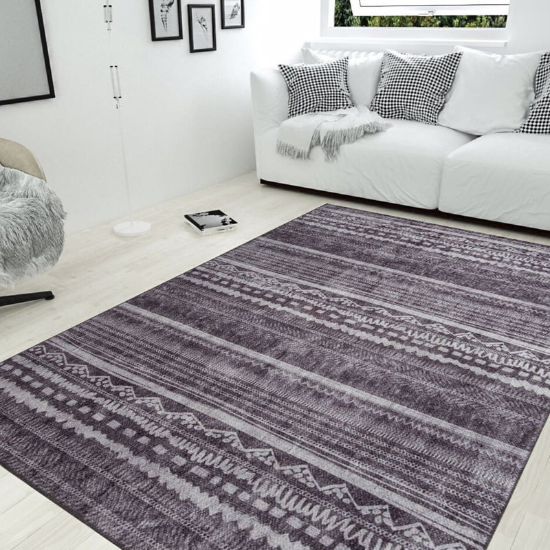 Luxurious Machine Washable Carpet, 100% Polyester, 7.5 x 10.8 Feet | Pile Height: 0.2 Inches, 1850 g/m² | Recycled Poly Cotton Underside, Easy Care, Perfect for Living Room & Bedroom, Soft & Durable Design