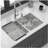 30x19x10" Undermount Double Bowl(60/40) Kitchen Sink - 16 Gauge with Two 10" Deep Basin - Double Bowl Design