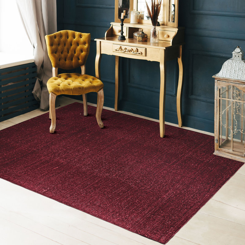 Pollark Solid Colour Hand Woven Area Rug, Rectangle 160 x 230cm