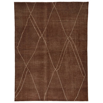 Tapis brun / blanc tissé à la main Wendy Jane