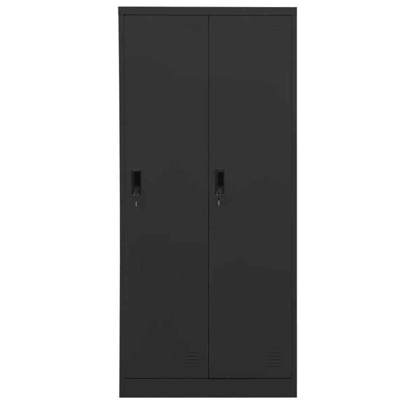 Harshbarger 2 Door Wardrobe, Anthracite