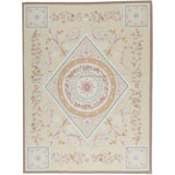 Hand-Knotted High-Quality Beige Area Rug