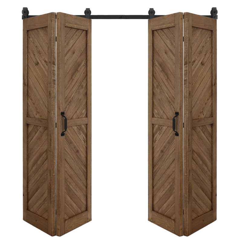 Solid Oak Barn Door, Brown Oil