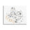 Carte du Texas, points de repère, diagramme, par Ziwei Li - impression