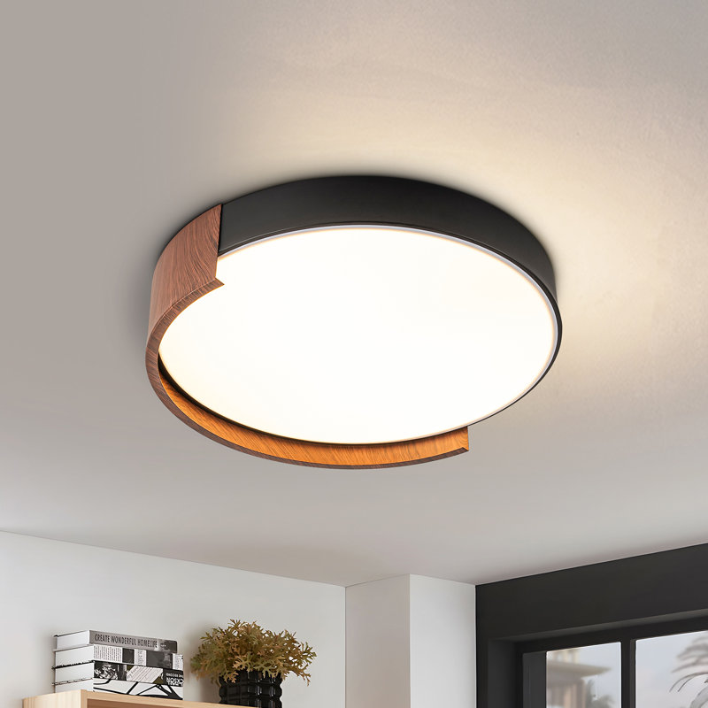 Luminaire encastré rond moderne en acrylique à intensité variable moderne, H 3,15 po x l 14,96 po x P 14,96 po, 36 W