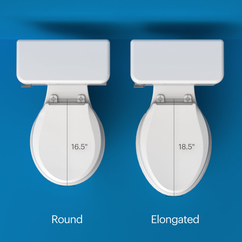 White Round Electronic Bidet Seat with Warm Air Dryer