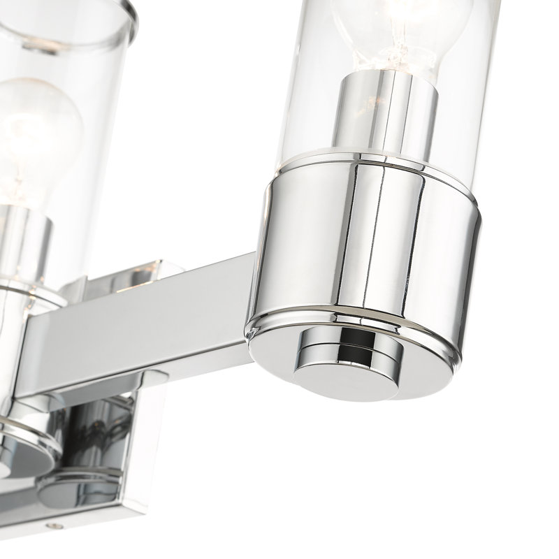 Éclairage pour meuble-lavabo à 3 lumières à intensité variable Barbette, Chrome poli