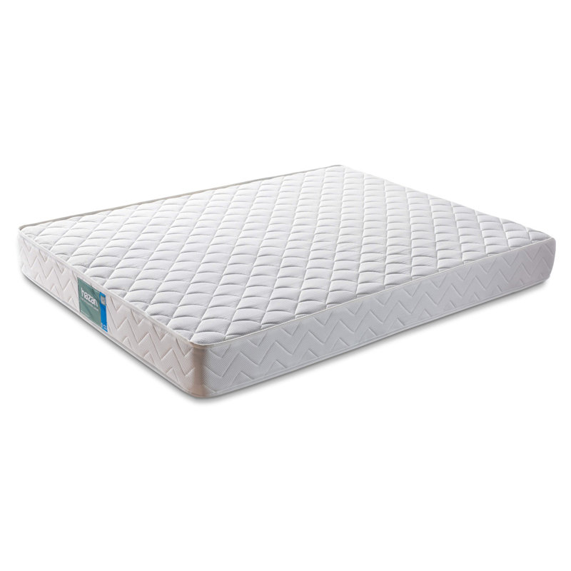 Premium Double-Sided Firm Mattress, Jacquard Fabric Cover, 55.1 x 74.8 x 8.7 inches | Multi Spring System for Optimal Support | Elegant White Geometric Design, Perfect for a Comfortable Sleep Experience