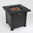 Outdoor Fire Pit Table 28Inch Square, Steel, Propane Gas, 8.27In Package Height, No Glass Square Gas Table, Steel Burner, Fuel, 40Lb Product Weight, Cover