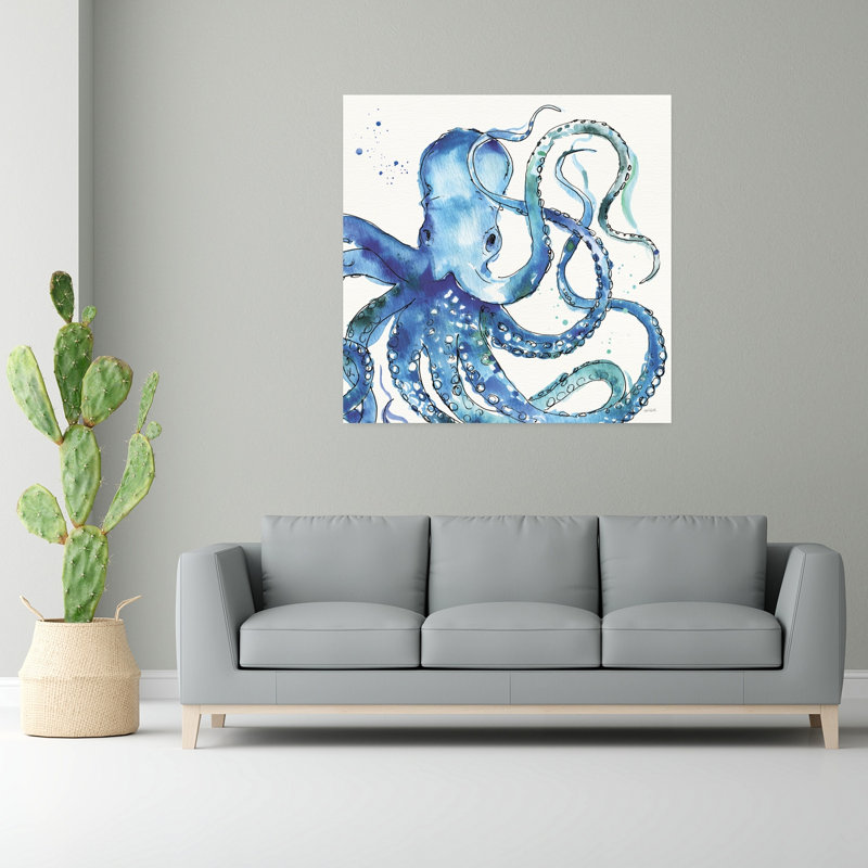 Pieuvre de mer profonde, art côtier, H 48 po x l 48 po