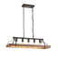 5-Light matte black adjustable iron pendant lamp
