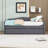 Upholstered Daybed with Twin Trundle and Light-122739104-122739119
