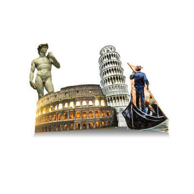 Accroche ensemble de thème de fête italie