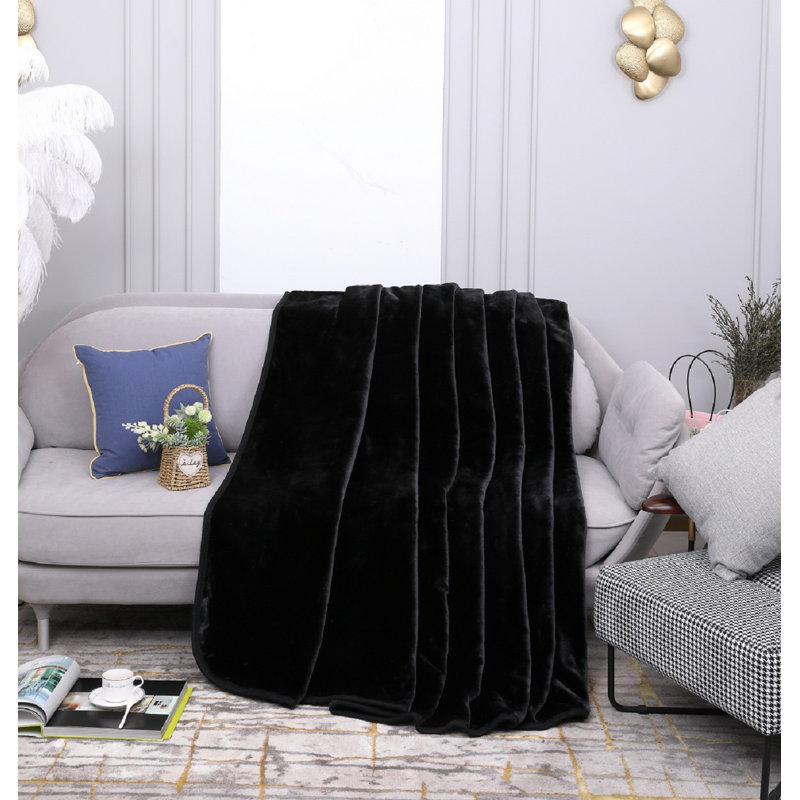Bernestine Throw Blanket, W150 x L200cm, Black