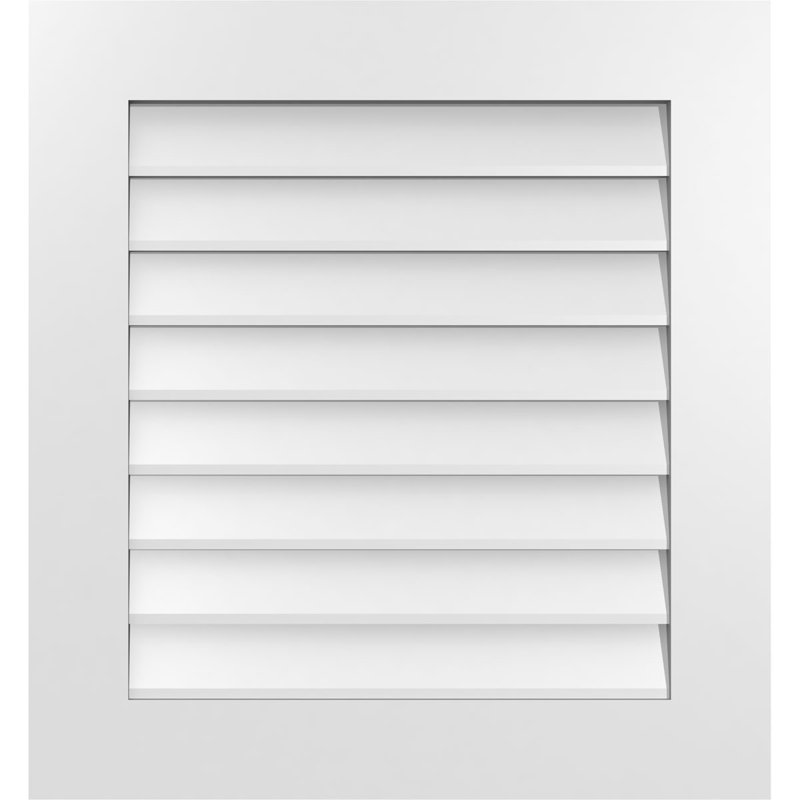 Vent à pignon rectangulaire en uréthane non-fonctionnel, H 28 po x l 26 po x P 1 po
