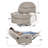 Terry Fabric Power Recliner, Swivel Rocking Chair with Charging Ports-1843685174