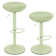Green Set Of 2 Dining Chair,modern Swivel Round Bar Stools,backless