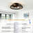 19.7" 4-Light Black Flush Mount Caged Ceiling Fan with Light, Low Profile Fandelier with 6-Speed Remote Control, Reversible DC Motor, Timer-715335640
