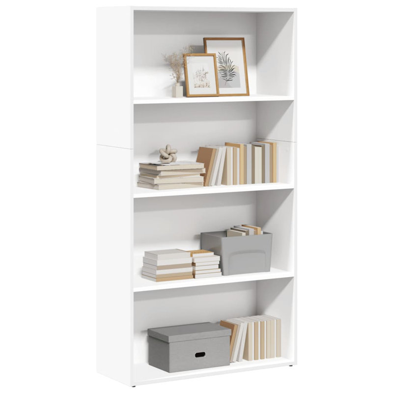 Analuisa Bookcase, (3 Shelves) 152cm H x 80cm W x 30cm D, White