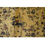 Antique Peking Chinese Floral Black, Ivory Beige Cream White 1920s Rug