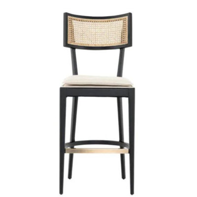 Arlo Cane Back Upholstered Counter Stool