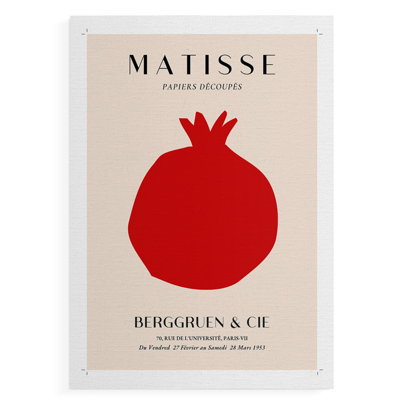 Matisse CLXII, reproduction encadrée - reproduction de toile seulement - NON-CADRE, H 18 po x l 12 po