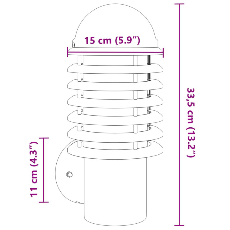 Deairra Plug-in 1 Light Outdoor Wall Light, Silver