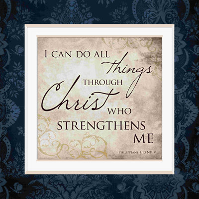 «I Can Do All Things Christ», impression sur toile tendue