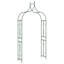Garden Arch Dark Green 142x37x275 cm Iron