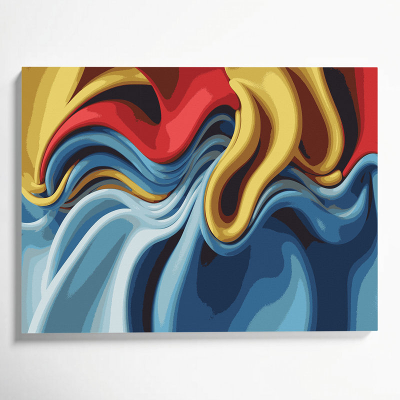 Art mural sur toile Biomorphic Abstraction 71, H 11 po x l 14 po
