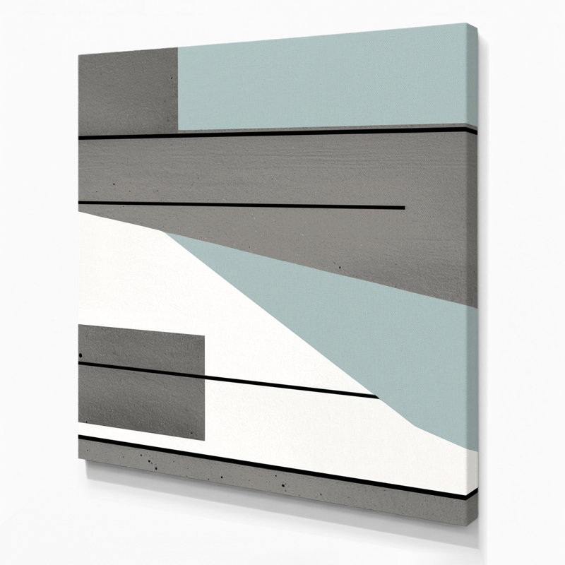 Minimalisme 49, art mural sur toile grise, H 8 po x l 8 po